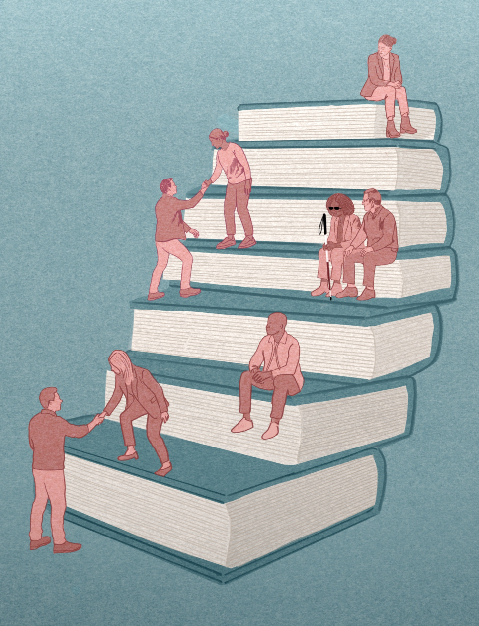 Een illustratie bij een artikel over de invulling van de banenafspraak op het mbo op aob.nl/onderwijsblad