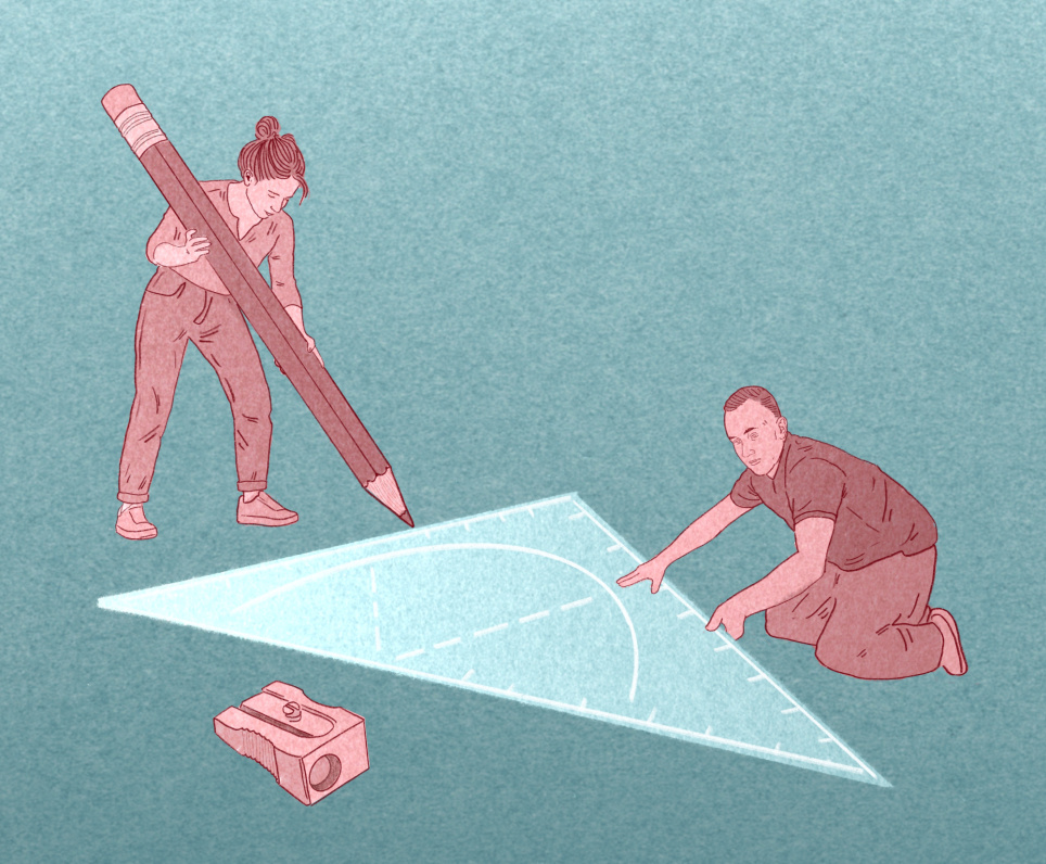 Een illustratie bij een artikel over de invulling van de banenafspraak op het mbo op aob.nl/onderwijsblad
