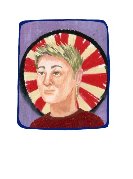 Een illustratie van een jongeman voor een roulettebord. Beeld bij artikel op aob.nl/onderwijsblad