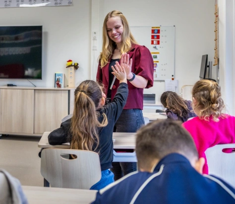 Leerkracht Judith Bosma in haar klas