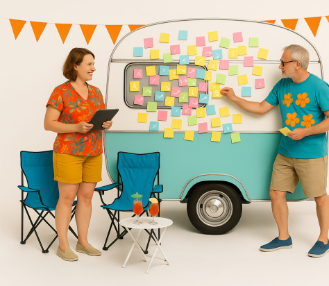 Typetank AI - man en vrouw voor caravan