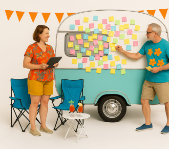 Typetank AI - man en vrouw voor caravan