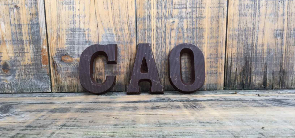 cao chocolate letters