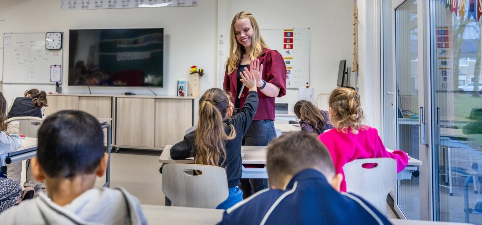 Judith Bosma in haar klas