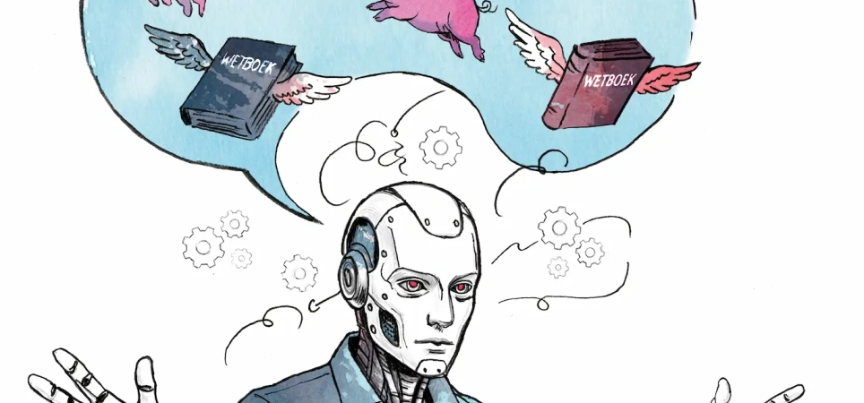 Onderwijsblad I&A illustratie AI hallucineren