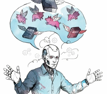 Onderwijsblad I&A illustratie AI hallucineren