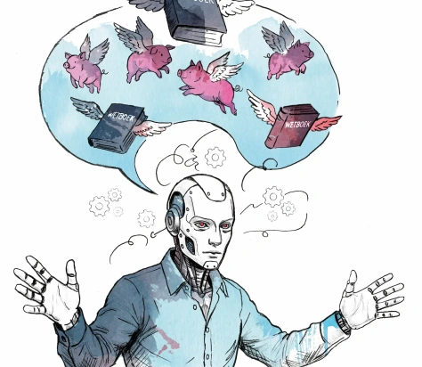 Onderwijsblad I&A illustratie AI hallucineren