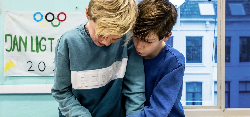 leerlingen vrije middelbare school Waldorf