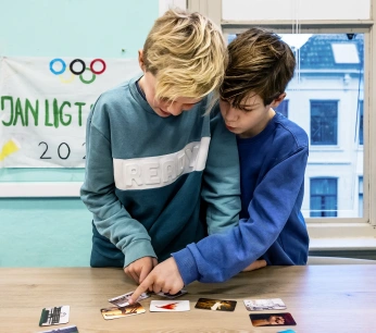 leerlingen vrije middelbare school Waldorf