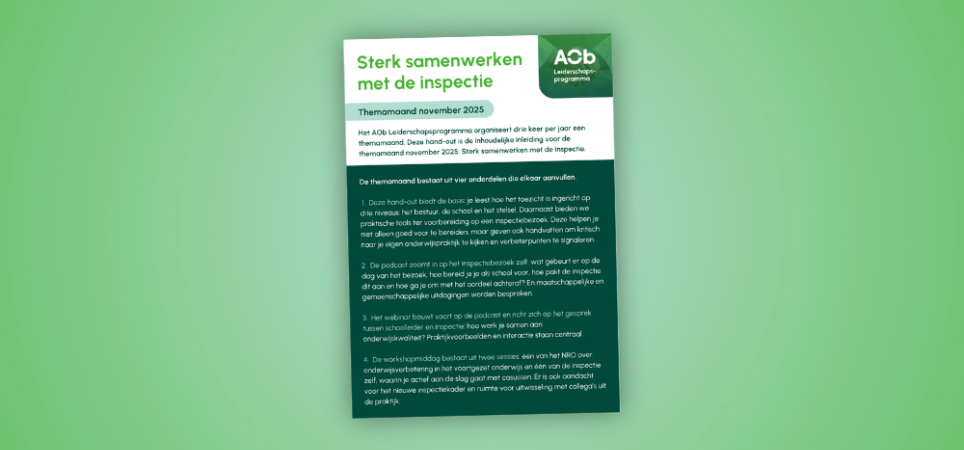 Hand out inspectie 1